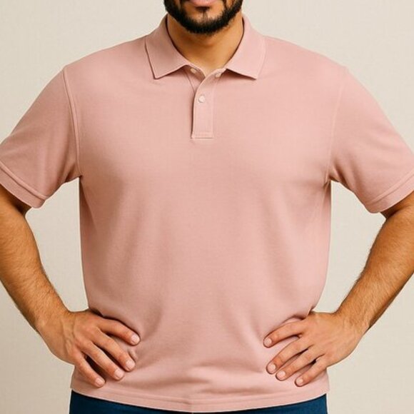 Vintage Peter Millar Pink Polo Shirt Short Sleeve 3 Button Collar Pink XXL - Picture 1 of 10